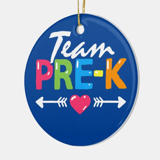 Vorschullehrer-Team zurück an den Vorschullehrer Keramik Ornament (Links)