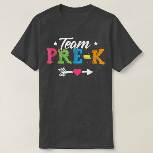 Vorschullehrer-Team zurück an die Schule T-Shirt (Design vorne)