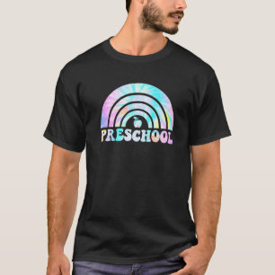 Vorschullehrer Tie Dye Cute Regenbogen Zurück Zu T-Shirt