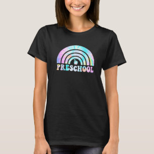 Vorschullehrer Tie Dye Cute Regenbogen Zurück Zu T-Shirt