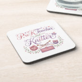 Vorschullehrer und Stricker Untersetzer (Set von 6 (Linke Seite)