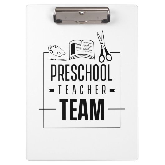 Vorschullehrerteam Klemmbrett (Vorderseite)