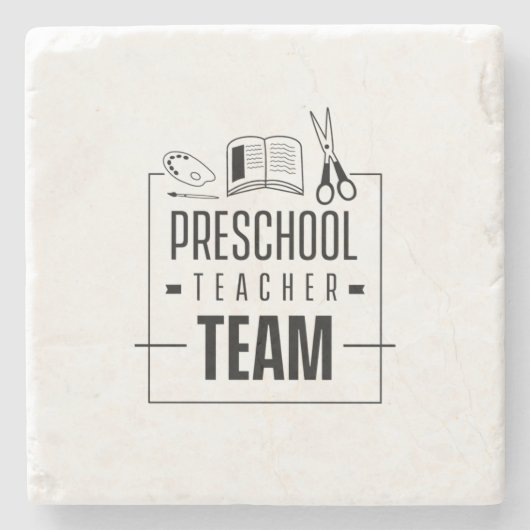 Vorschullehrerteam Steinuntersetzer (Vorderseite)