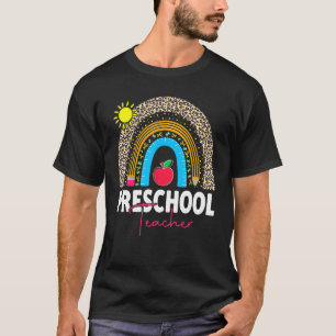 Vorschullehrerteam Vorschulkampfflugzeug-Regenboge T-Shirt