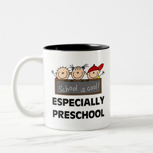 Vorschulschule ist cool zweifarbige tasse (Links)