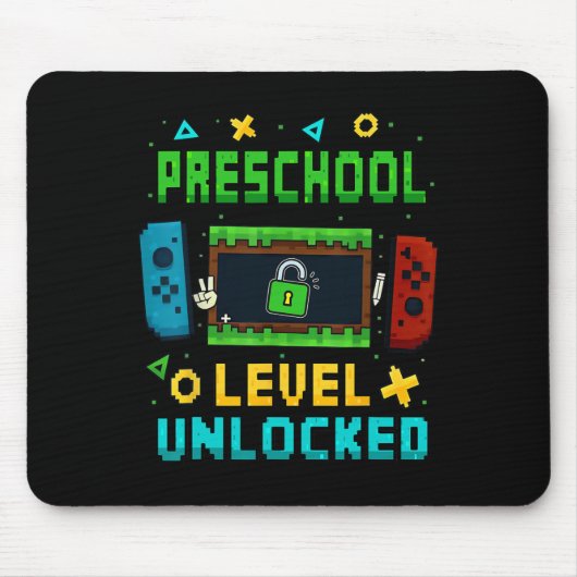 Vorschulstufe freigeschaltet Ck To School Pixel Ar Mousepad (Vorne)