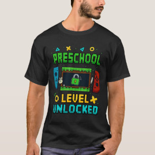 Vorschulstufe freigeschaltet Ck To School Pixel Ar T-Shirt