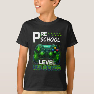 Vorschulstufe freigeschaltet Pre-K-Gamer-Junge ers T-Shirt