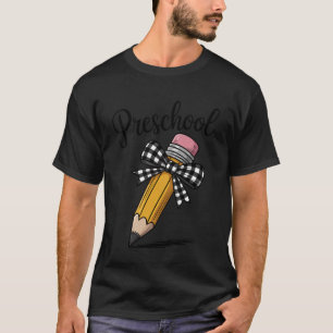 Vorschulteam Bleistift Kokette Schleife Lustig Zur T-Shirt
