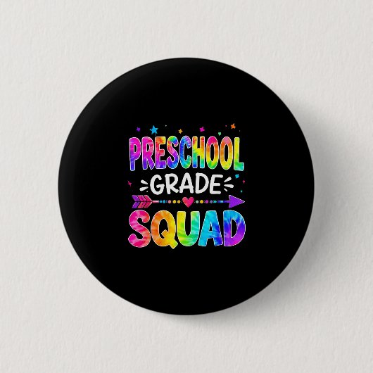 Vorschulteam Team-Tie-Dye Zurück zur Schule Button (Vorderseite)
