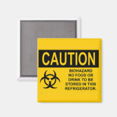 Vorsicht08 Biogefährdung Magnet (Vorderseite/Rückseite)