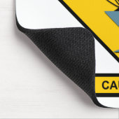 Vorsicht: .02 B. A. Katze Mousepad (Ecke)
