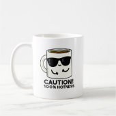 Vorsicht 100% Hotness Funny Coffee Pun Kaffeetasse (Links)