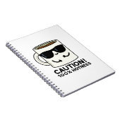 Vorsicht 100% Hotness Funny Coffee Pun Notizblock (Rechte Seite)