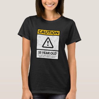 VORSICHT 55 Jährig-55. Geburtstags-Geschenk-T - T-Shirt