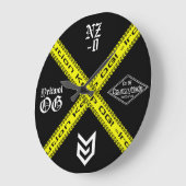 Vorsicht - Acrylwand-Uhr Große Wanduhr (Winkel)