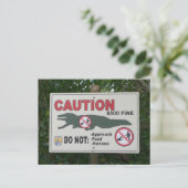 Vorsicht Alligatoren Signieren Postkarte (Stehend Vorderseite)