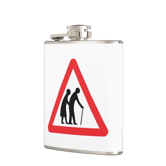 VORSICHT Ältere Menschen - Verkehrszeichen im Vere Flachmann (Links)