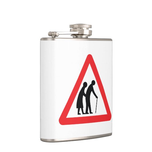 VORSICHT Ältere Menschen - Verkehrszeichen im Vere Flachmann (Rechts)