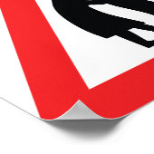 VORSICHT Ältere Menschen - Verkehrszeichen im Vere Poster (Ecke)