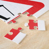 VORSICHT Ältere Menschen - Verkehrszeichen im Vere Puzzle (Seite)