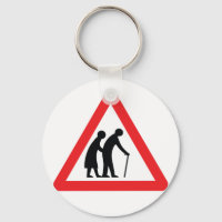 VORSICHT Ältere Menschen - Verkehrszeichen im Vere