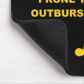 Vorsicht anfällig für plötzliche Ausbrüche des Mousepad (Ecke)