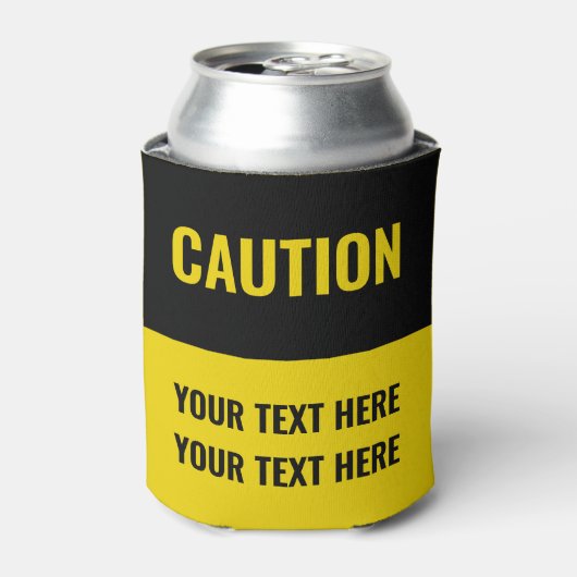 Vorsicht anpassen Gelb zeichnen Dosenkühler (Kanne Vorderseite)