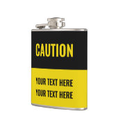 Vorsicht anpassen Gelb zeichnen Flachmann (Links)