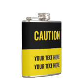 Vorsicht anpassen Gelb zeichnen Flachmann (Rechts)