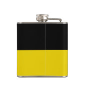 Vorsicht anpassen Gelb zeichnen Flachmann (Rückseite)