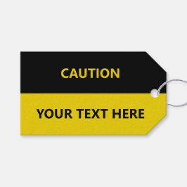 Vorsicht anpassen Gelb zeichnen Geschenkanhänger