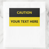 Vorsicht anpassen Gelb zeichnen Rechteckiger Aufkleber (Tasche)