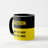 Vorsicht anpassen Gelb zeichnen Tasse (Vorderseite Links)
