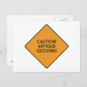 Vorsicht! Antike Kreuzung Postkarte (Vorne/Hinten)