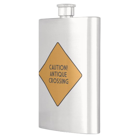 Vorsicht! Antike Überfahrt Flachmann (Links)