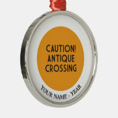Vorsicht! Antike Überfahrt Silbernes Ornament (Rechts)