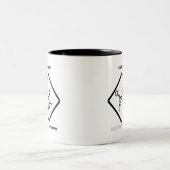 Vorsicht-Architekt bei der Arbeit Zweifarbige Tasse (Mittel)