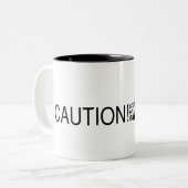 Vorsicht-Architekt bei der Arbeit Zweifarbige Tasse (Vorderseite Links)