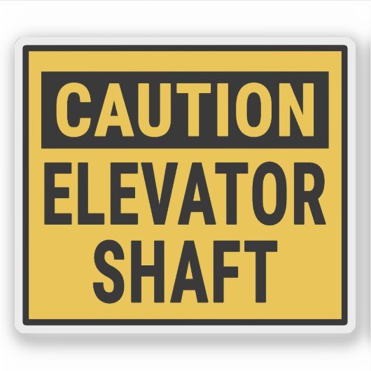 Vorsicht Aufhängevorrichtung Aufkleber (Vorderseite)