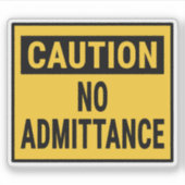 Vorsicht Aufkleber (Vorderseite)