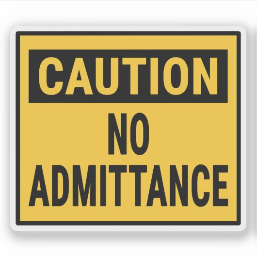 Vorsicht Aufkleber (Vorderseite)