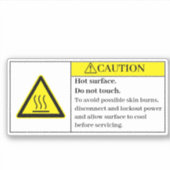 Vorsicht Aufkleber (Vorderseite)