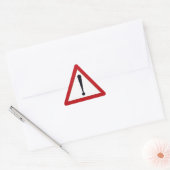Vorsicht Aufkleber! Dreieckiger Aufkleber (Umschlag)