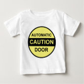Vorsicht-automatische Tür Baby T-shirt (Vorderseite)