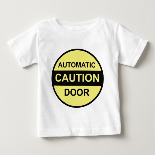 Vorsicht-automatische Tür Baby T-shirt (Vorderseite)