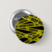 Vorsicht-Band-Knopf Button (Vorne & Hinten)