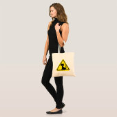 Vorsicht Begleiter Schild Black Cat Tote Bag Tragetasche