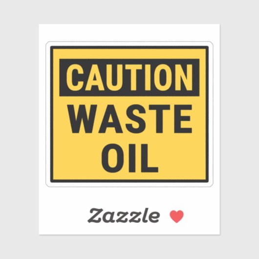 Vorsicht bei Altöl Aufkleber (Blatt)