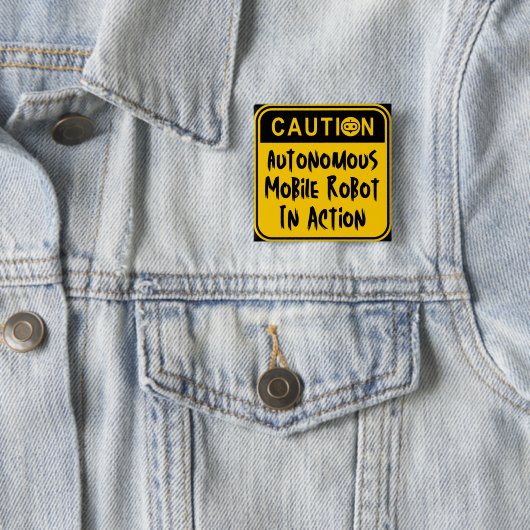 Vorsicht bei Autonome Roboter in Aktion Button (Beispiel)